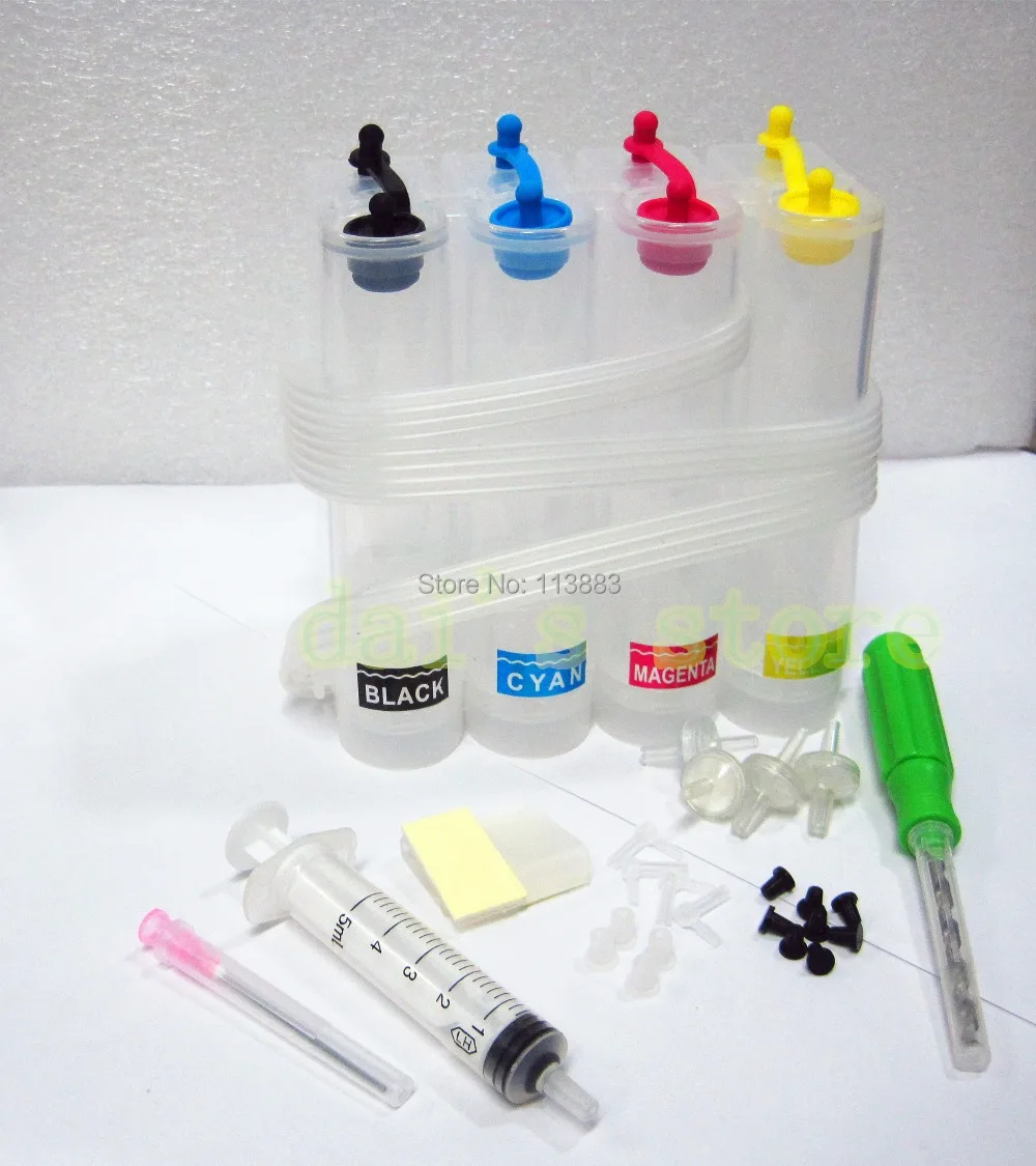 

Continuous Ink Supply System Universal 4Color CISS kit with accessaries ink tank for HP Canon epson brother printers Drill