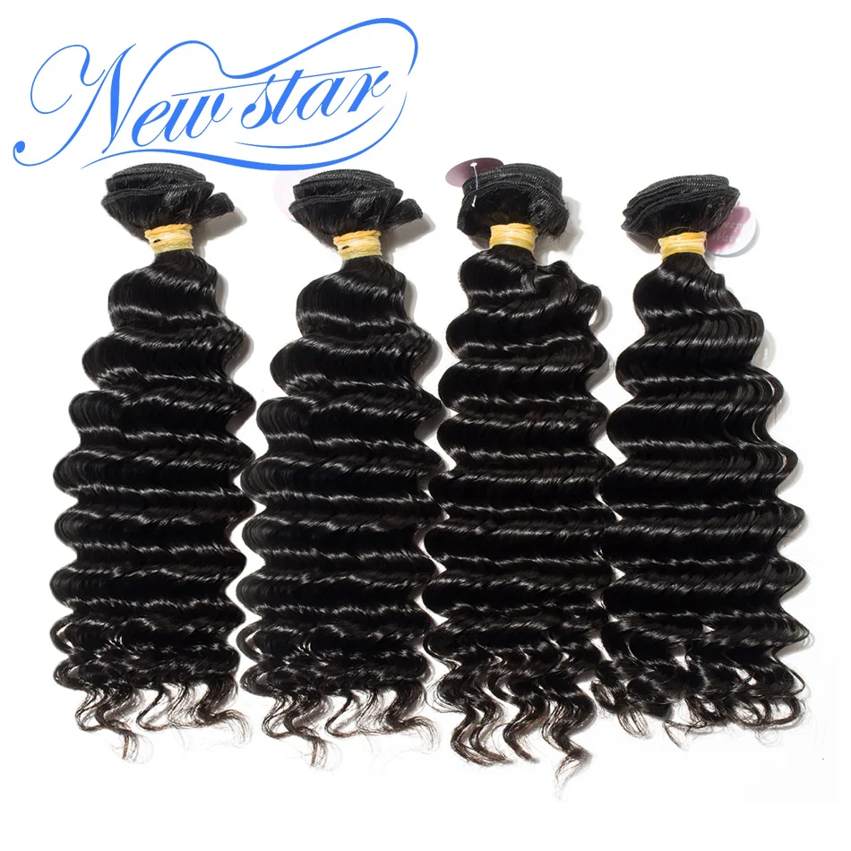 Brazilian Deep Wave Raw Hair Weaving 4 Bundles 11A 100%Unprocessed Human Hair Weave Extension New Star Long Inch Hair Products