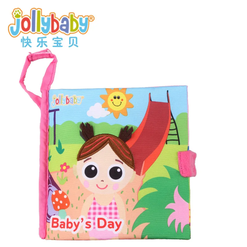 Jollybaby – livre en tissu pour bébé, jouet éducatif en anglais, jouet d'apprentissage, avec comptage, histoire du coucher