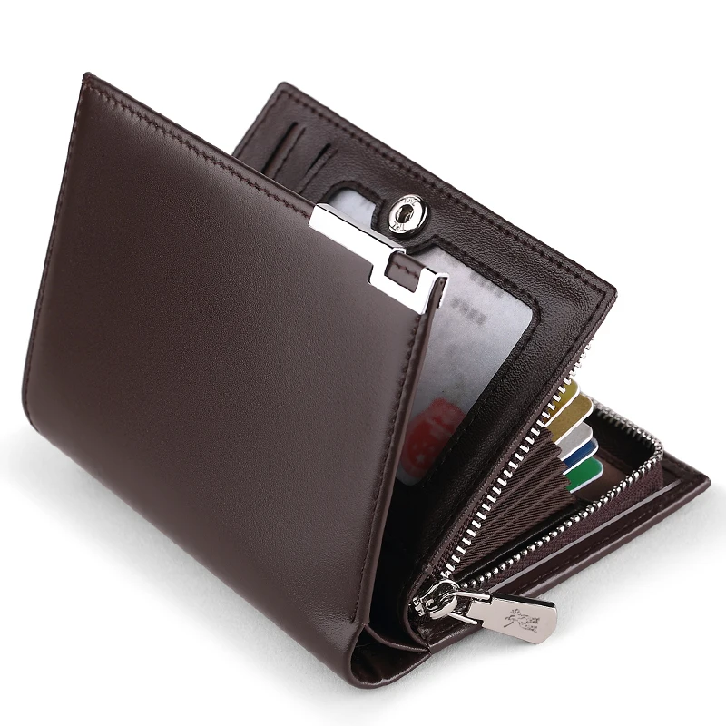 Men's True Leather Card Wallet,Genuine leather Wallet Cowhide Credit card bag, Bank Card Clip slim card holder
