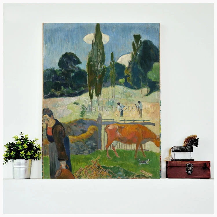 

canvas painting g landscape the red cow by Paul Gauguin