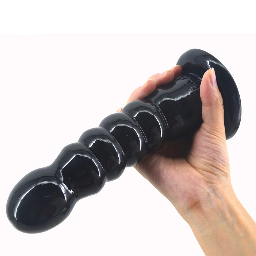 LUUK Suction Black Dildo Beads Anal Plug Sex Toys For Sex Shop Flexible Dick Women Men Fake Penis Anus Massage Balls Butt Plug