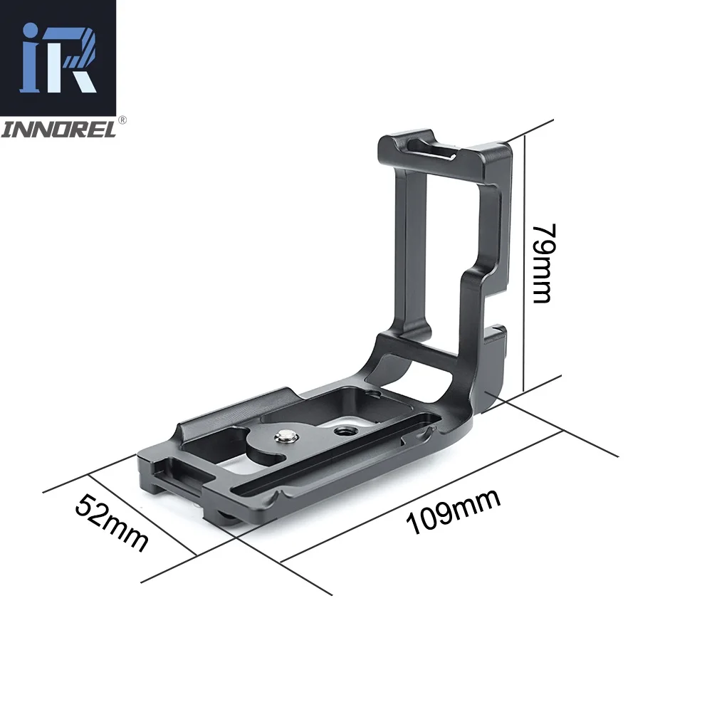 INNOREL LPC-5D3L L Quick Release Plate Vertical or Horizontal Shooting Bracket Hand Grip for Canon 5D3/5D4 Camera Tripod Head