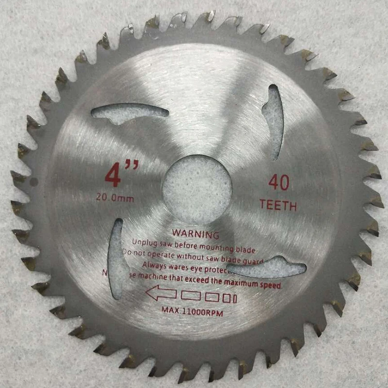 TCT 원형 톱날 휠 디스크 커터, 목재 조각 디스크용 금속 플라스틱, 115mm, 110mm, 40T, 11000rpm, 1 개