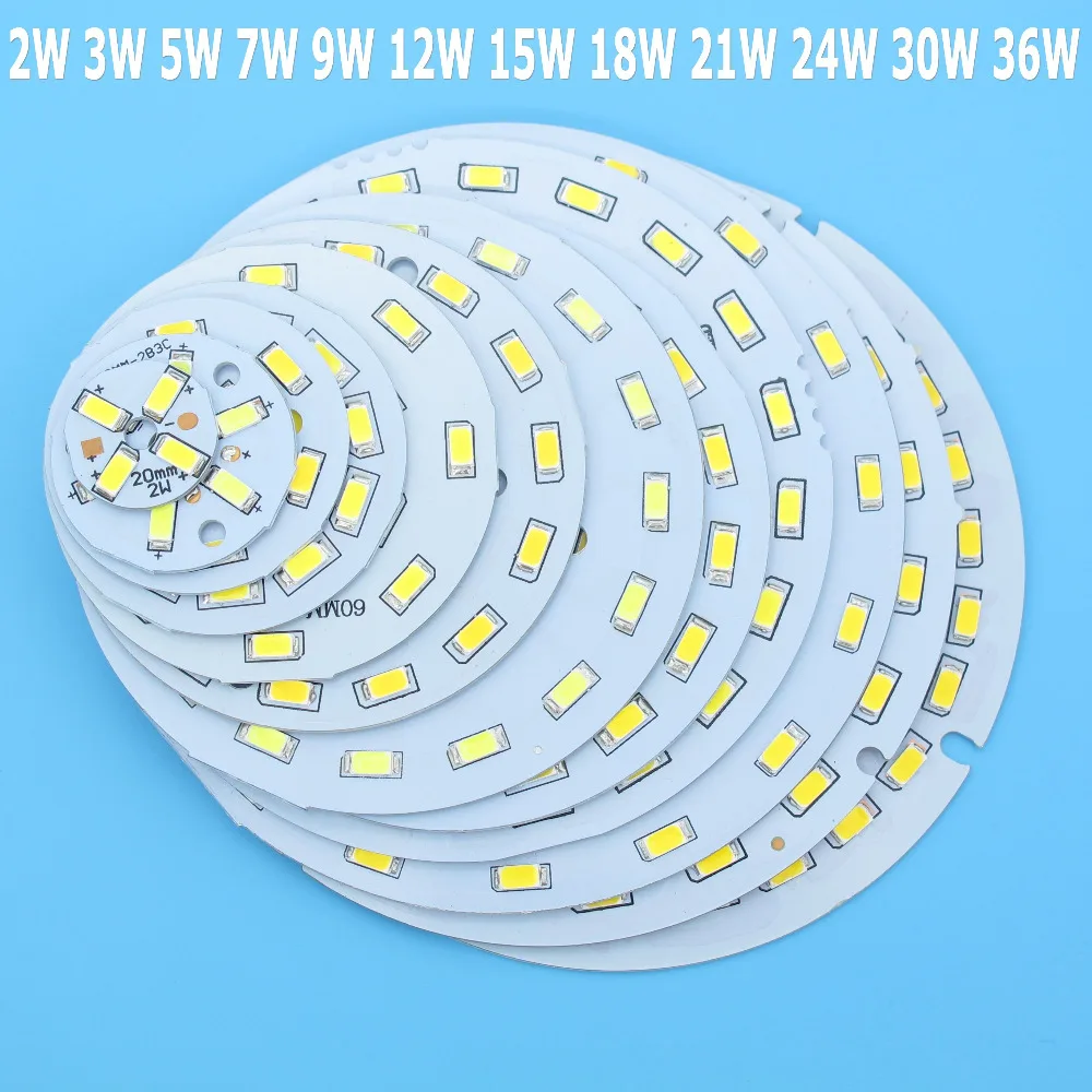 Wholesale SMD5730 LED PCB 2W 3W 5W 7W 9W 12W 15W 18W 21W 30W 36W White / Natural White / Warm White Light Source for Led Bulb