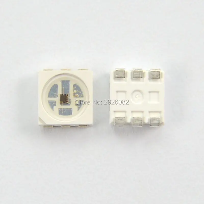 Imagem -02 - Chip Led 5050 Smd Rgb Led Incorporado ic 5v 0.3w 60ma 1000 Peças Bolsa Sop6 Luzes Digitais Coloridas Apa107 Apa102 Hd107s Sk9822