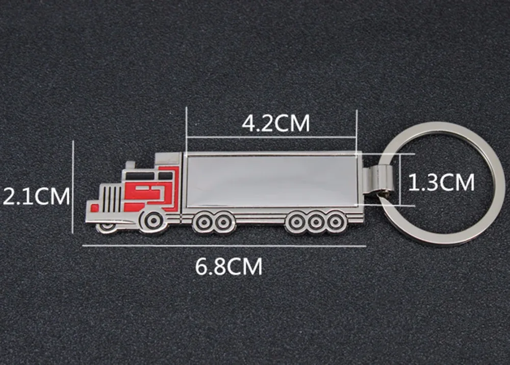 Hot sale truck Pendant Key Chain mini Lorry Model Car Key Ring creative Bag Charm Accessories metal Keychain Gift jewelry K1733