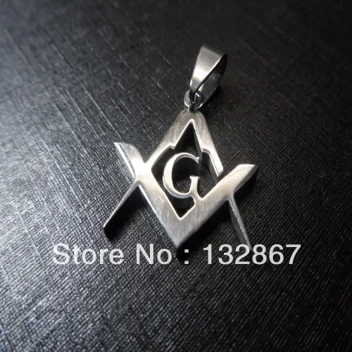 Lot 10pcs Men's Masonic emblem Necklace Pendant stainless steel Jewelry USA free chain