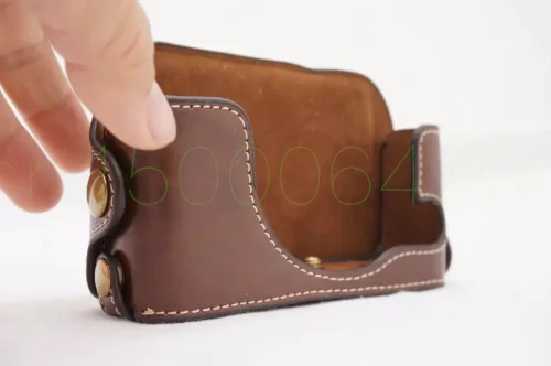 Funda inferior de bolsa de cámara para SNY RX1 RX1R, conjunto de medio cuerpo de cuero PU, cubierta con apertura de batería, marrón/negro/café