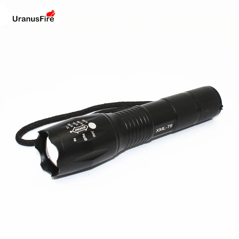 

Uranusfire 5 modes Zoomable Flashlight Tactical Torch 18650 battery T6 mini Portable Lighting Torches for Camping fishing