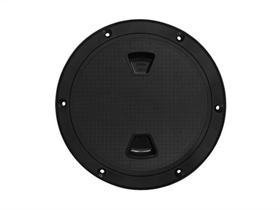 Marine Boat 8 inches/203mm Black Screw Out Inspection Deck Plate Hatch Marine bost yacht Detachable Cover RV Plastic DPW8