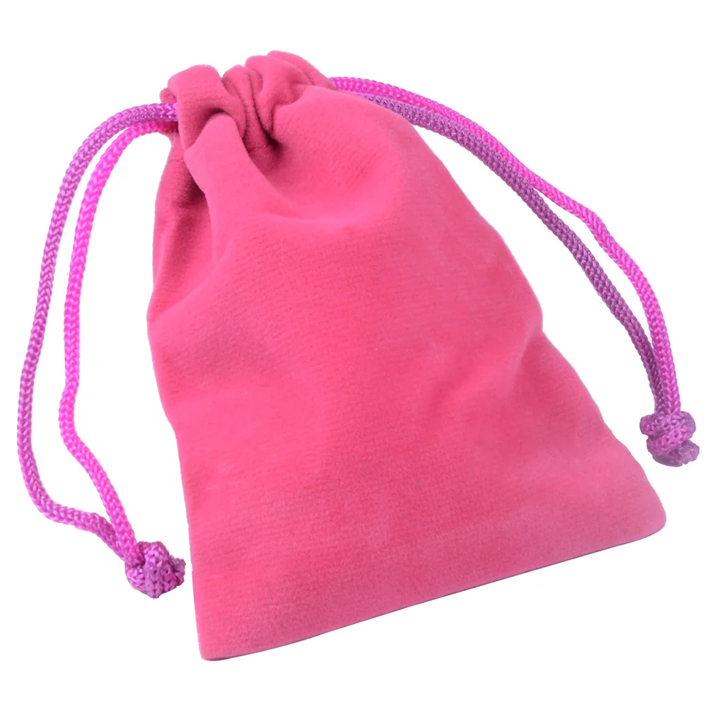 Bolsas de terciopelo para embalaje de joyería, embalaje de exhibición de regalo, almacenamiento de dulces de boda con cordón, 25 unids/lote, 7x9cm,