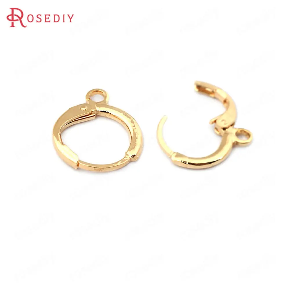 10 Pieces Diameter 12mm Champagne Gold Silver Platinum color Round Copper Earring Loops Diy Jewelry Accessories (JM5624)