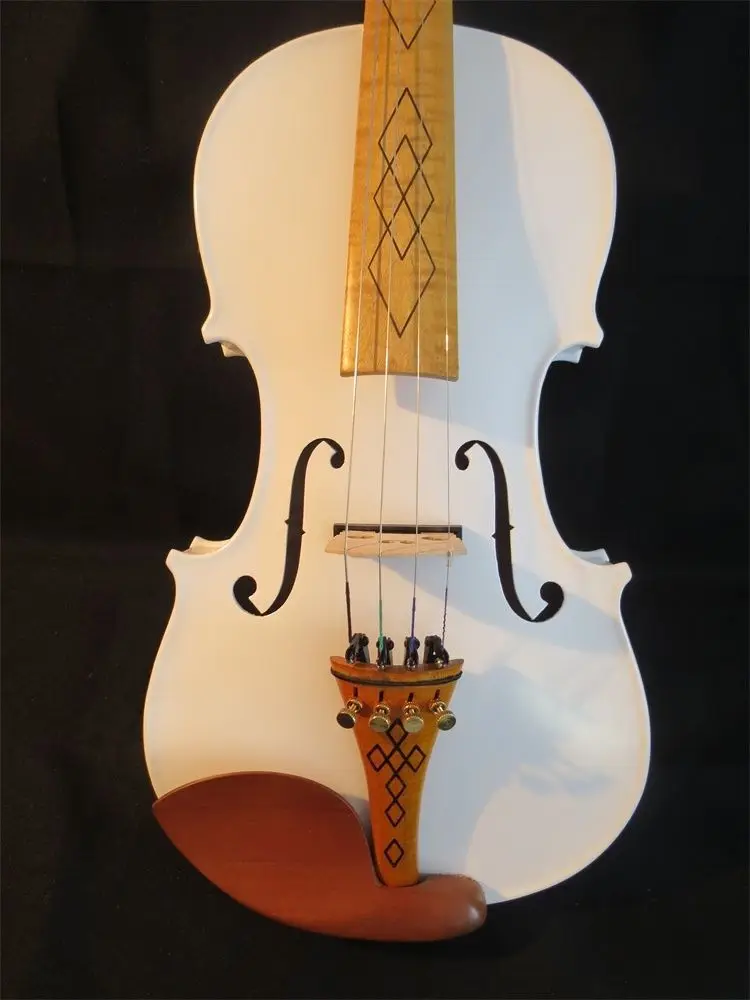 Nice White colors best craft 4/4 electric violin Acoustic violin #10663