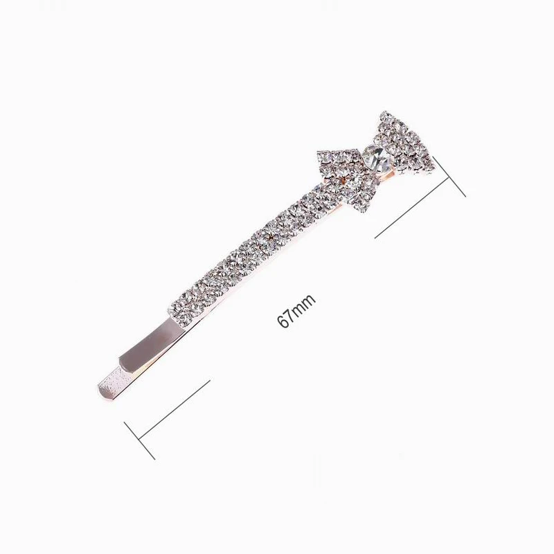 New Fashion Rhinestone Crystal Bowknot Hair Clip Claw Hairpin for Women Girls Bow Hair Jewelry