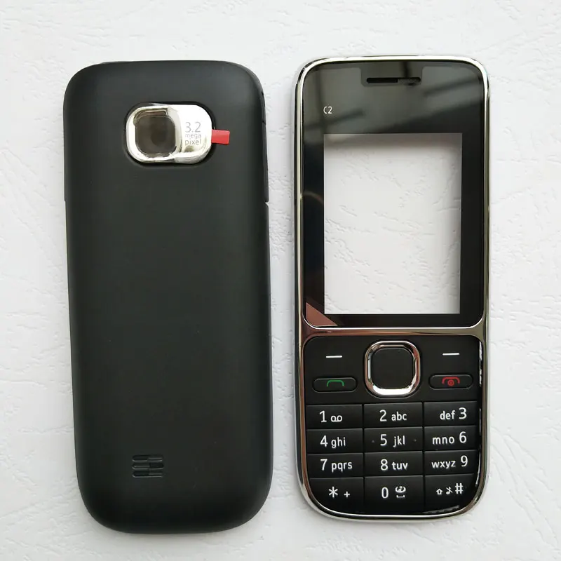 New Full Hosing For Nokia C2 C2-01 Back Cover+Middle Frame+Front Frame+Keypad With Logo