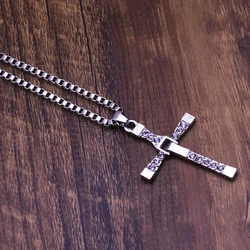 Movie Jewelry Men Classic CROSS Pendant Necklace New Male Necklaces & Pendants Fashion