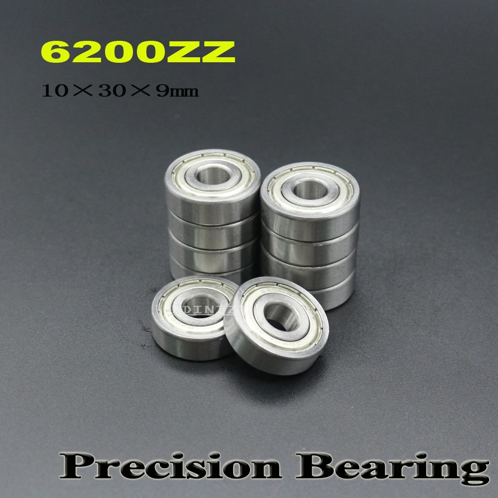 

6200ZZ Bearing 10*30*9 mm ABEC-3 For Vacuums Deep Groove 6200 Z ZZ Ball Bearings 6200Z ( 4 PCS)