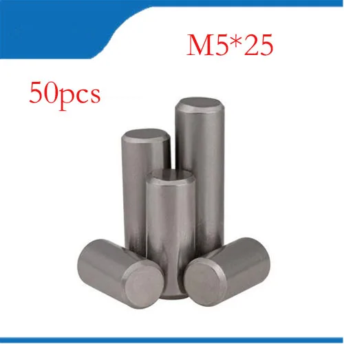 

50PCS M5*25 304 stainless steel cylindrical pin positioning pin locating pin dowel pin dowel