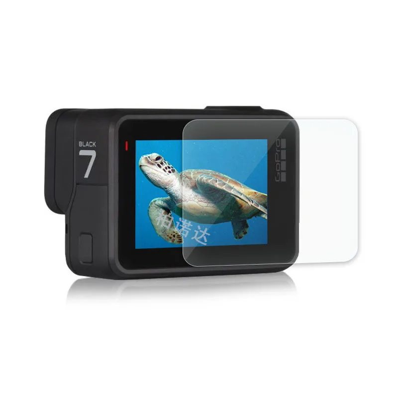 1Pcs Tempered Glass Screen Protective Film + 1Pcs HD Lens Protector Film For GoPro Hero 7 White&Silver Sports camera Accessories