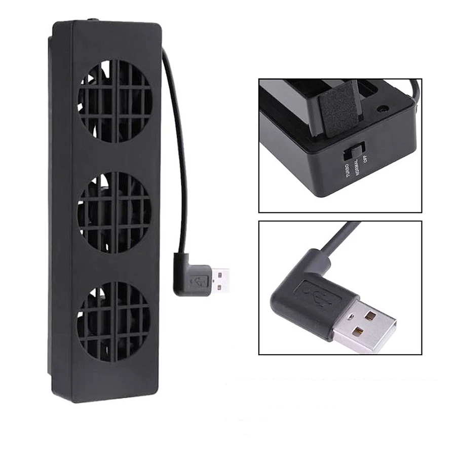 3 ventole di raffreddamento USB esterne per ventole per Docking Station nintendo Switch con controllo della velocità regolabile per Dock originale NS