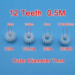 Sample Order 10pcs 12 Teeth Gear 0.5M 122A 123A 122.5A 123AD Toy Model Aircraft Parts Gears