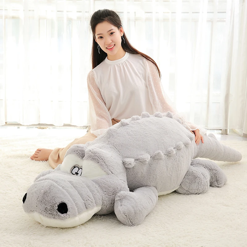 Spedizione gratuita di un pezzo di alta qualità grande coccodrillo bambole di peluche super morbido cuscino in cotone PP coccodrilli cuscino giocattoli per bambini 4 dimensioni