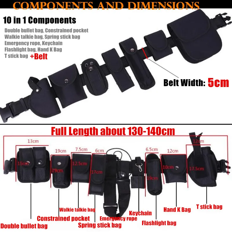 50set 10 in 1 CS Tactical Waist Pack Military Nylon Belt Outdoor Multifunction Training Belt Top-end Strap ceintures Waistband