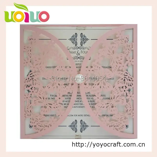 Folk art black butterly vintage wedding invitation card wholesale price wedding invitation card luxury