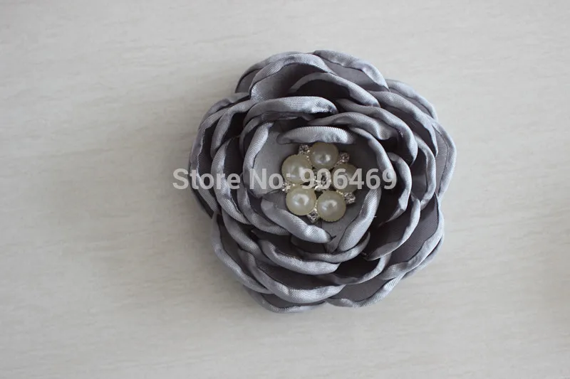 Satin Burn flowers 120pcs without  Rhinestone Center