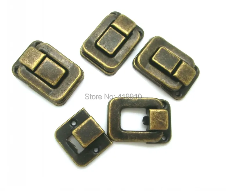 Free Shipping-10 Sets Toggle Catch Latch Suitcase Case Box Trunk Box Antique Bronze 3.8cm x 2.7cm 2.7cm x 2.4cm,M01351