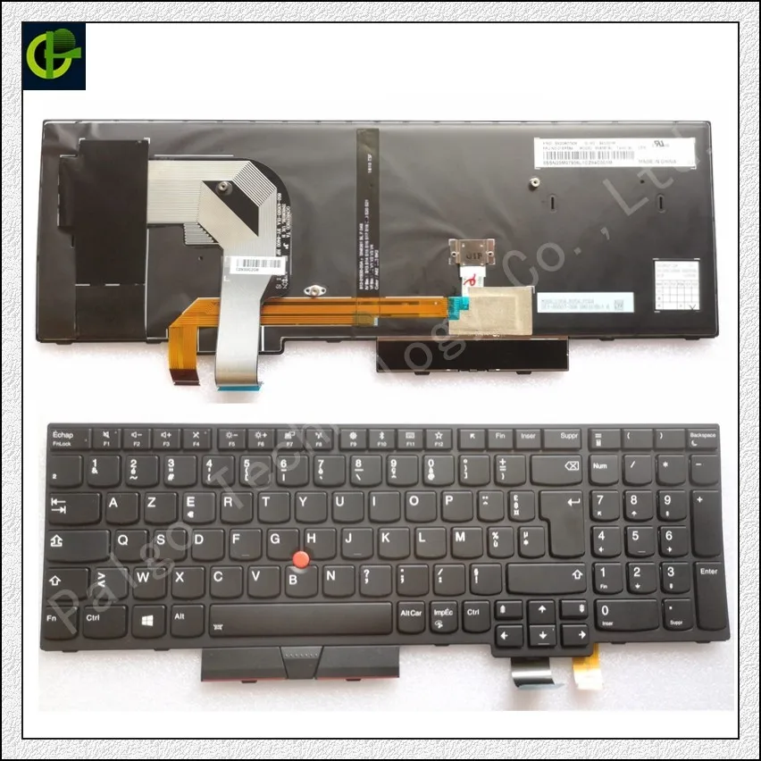 

French Azerty Backlit Keyboard for Lenovo Thinkpad T570 T580 P51S P52S 20L9 20LA 01EN928 01EN958 01ER500 01HX219 01HX259 FR