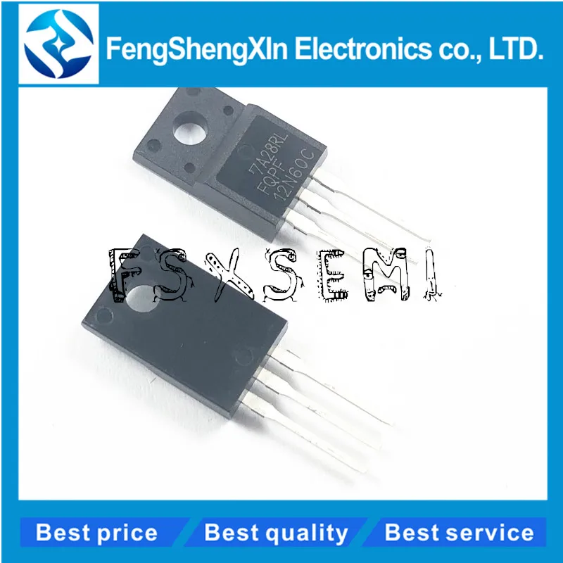 50pcs/lot  New FQPF12N60C 12N60C 12N60 LCD power MOSFET transistor TO-220F