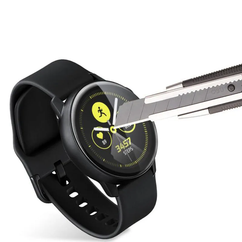 삼성 갤럭시 워치 액티브 2 40mm 44mm 액티브 2 용 3D 곡선 유리 보호 필름 커버, 풀 엣지 스크린 프로텍터 가드