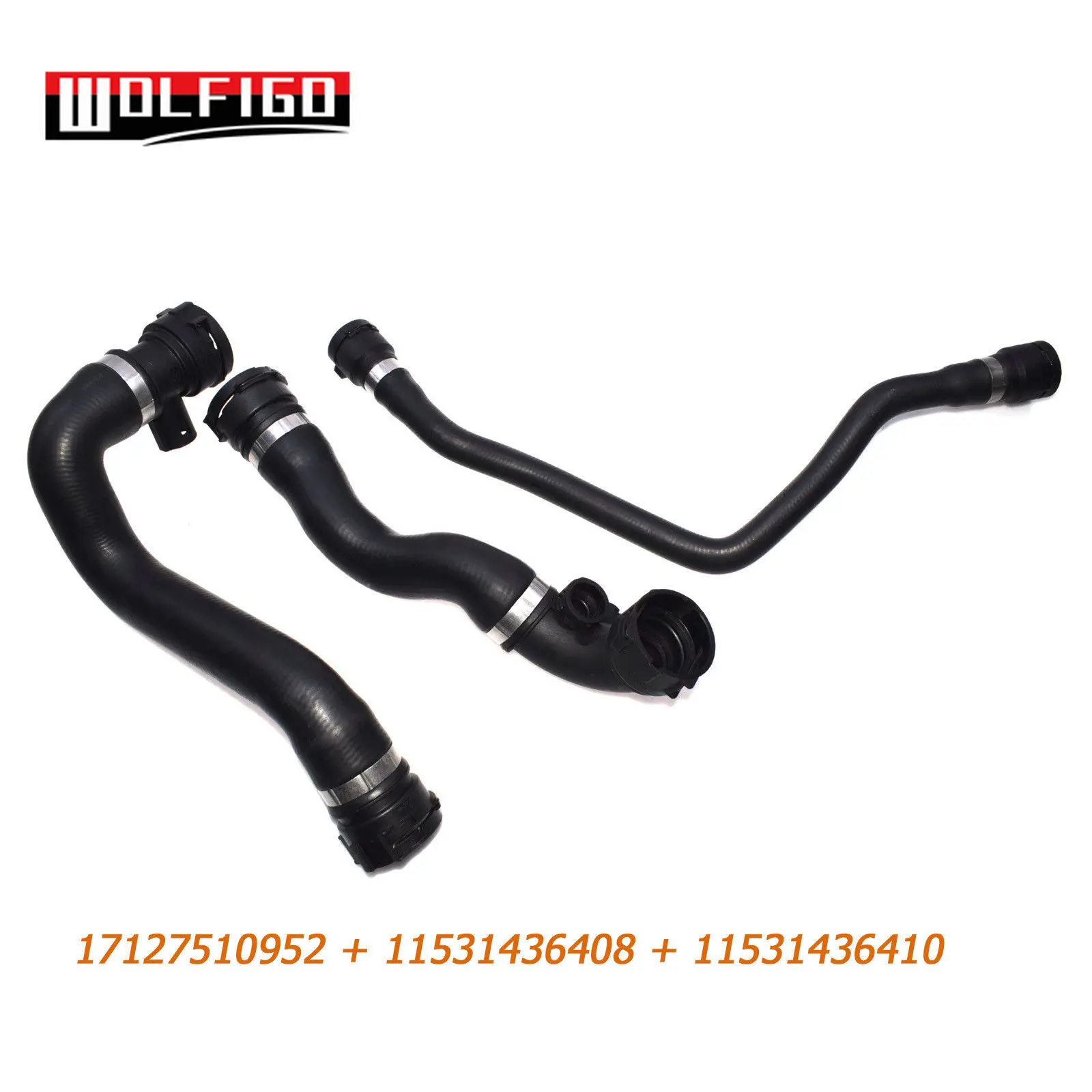 WOLFIGO 1 PC / 2 PCS / 3PCS Upper Lower Radiator Hose Lower Expansion Tank to Coolant Pipe Hose For BMW E46 323i 328i 330xi