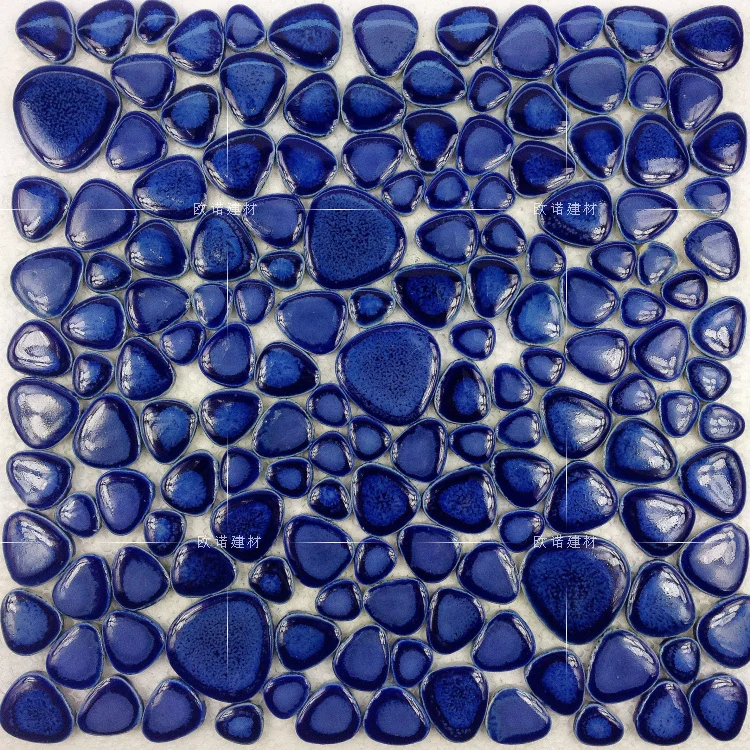 

blue ceramic pebble mosaic tile kitchen backsplash wallpaper bathroom swimming pool wall tiles shower fireplace TV backgroud