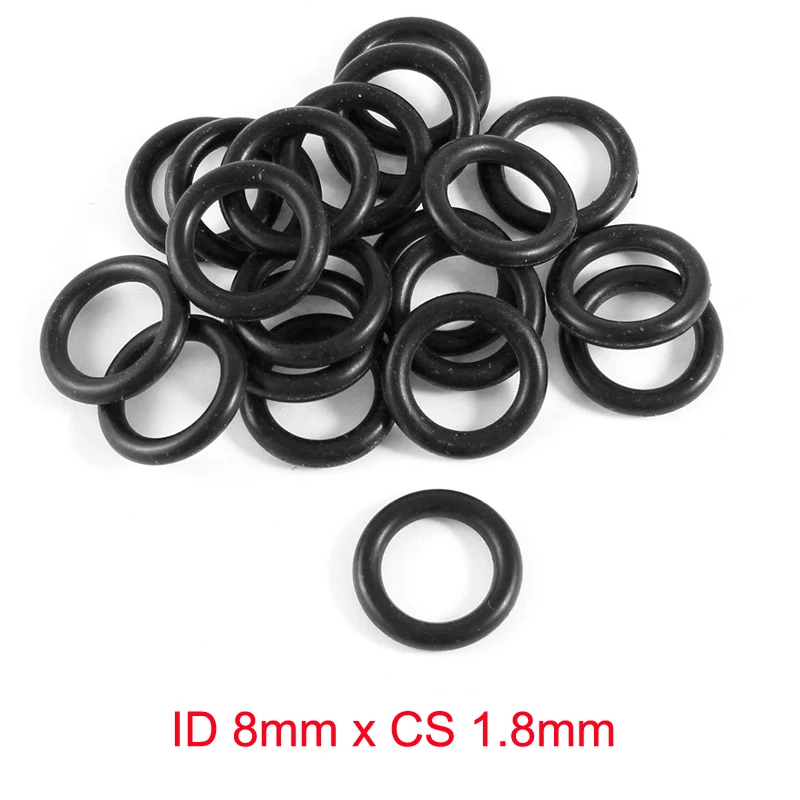 

ID 8mm x CS 1.8mm black NBR nitrile rubber o ring oring o-ring seal shore A 70