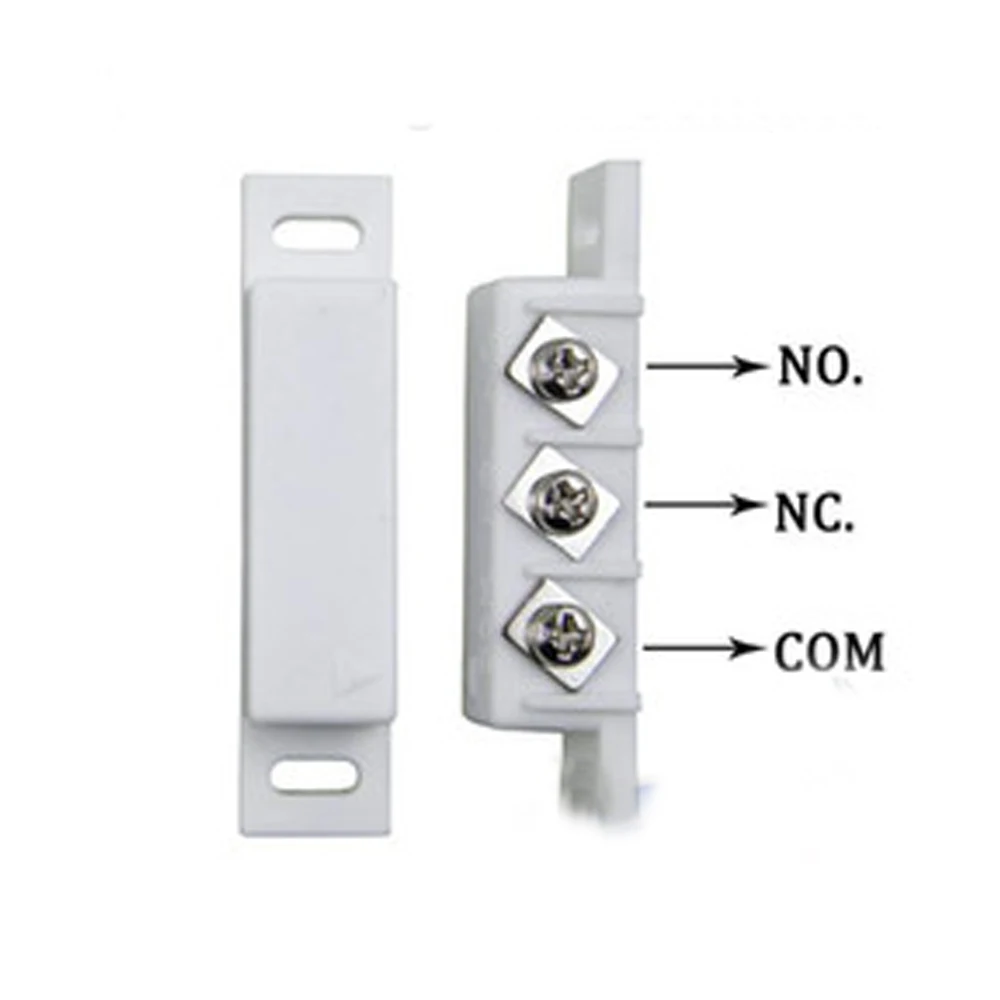 10pairs/lot NC NO Magnetic Contact Switch Door Sensor Wired Metal Roller Shutter Door Home Alarm System