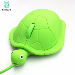 SIANCS 2017 미니 귀여운 유선 마우스 2.0 USB 3D 거북이 동물 마우스, PC 컴퓨터 게이머 마우스, 사랑스러운 거북이 재미있는 선물