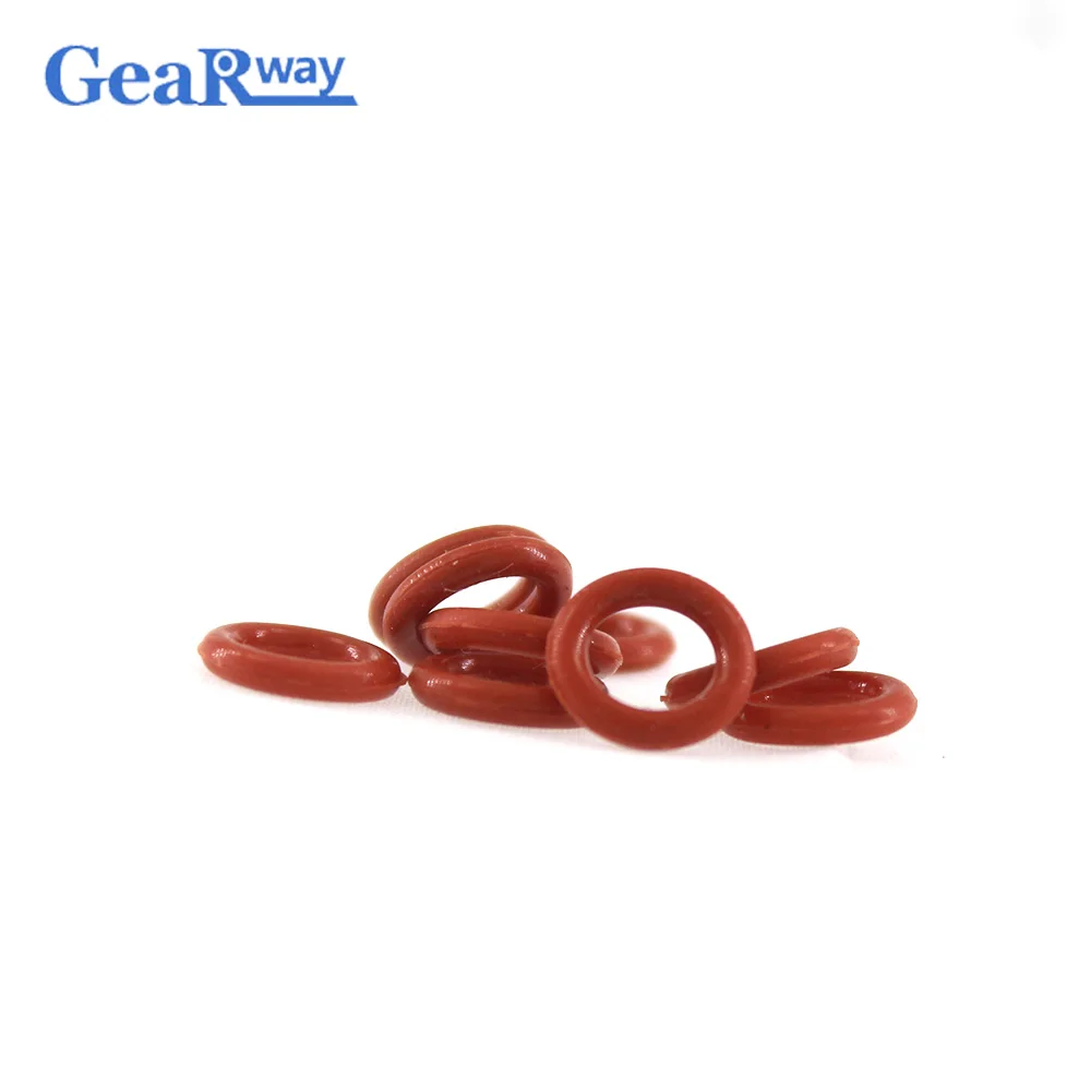 Gearway O Ring Seal Gasket 1mm CS Red Silicon O-Ring Seal VMQ 21/22/23/24/38/39/40mm OD 55SH Hardness O Ring Sealing