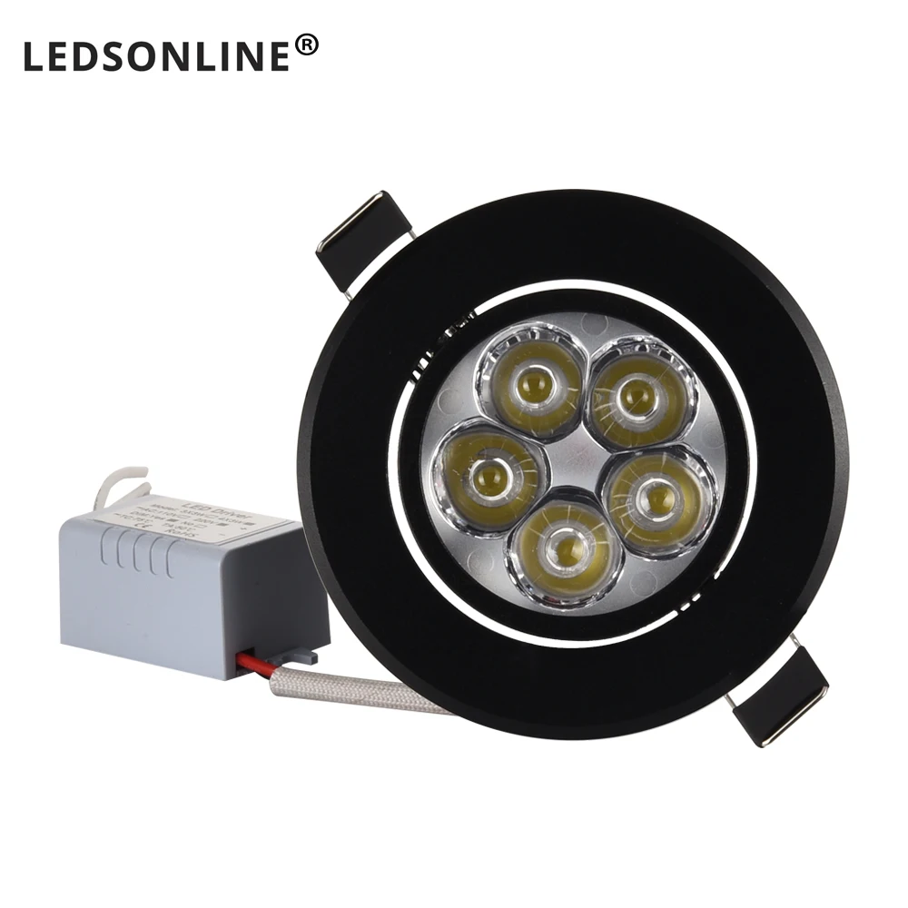 Specjalna czarna oprawa LED typu Downlight z możliwością przyciemniania Mini 1W 3W 4W 5W 7W Ciepła natura Czysta biel Lampa wpuszczana Światło