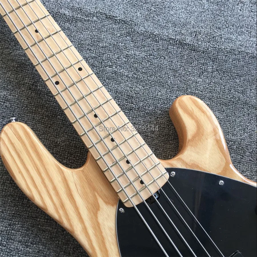 New product 5 string bass music man, floor of wood of northeast China ash, all colors can be, real photos, wholesale and  retail