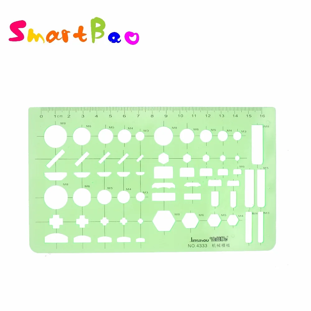 Mechanical Drawing Template Drafting Template Stencil, Metric,  NO.4333