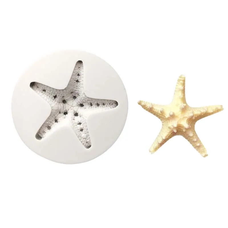DIY Sea Conch Starfish Shell Fondant Cake Candy Silicone Molds Creative Chocolate Mold Cake Decoration Tools