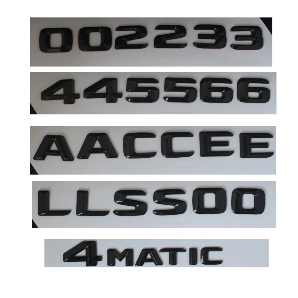 

Brilliant Glossy Black Trunk Letters Number Emblems for Mercedes Benz A C E GLE GLA CLS CLA S ML CLK GLK SLK GL Class AMG 4MATIC