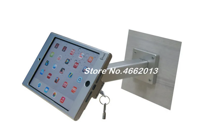 wall mount for mini iPad metallic frame stand anti-theft enclosure holder display kiosk brace housing metal case with lock