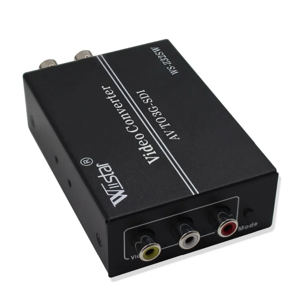 Wiistar AV to SDI Converter SD HD 3G SDI RCA to SDI BNC Audio Video Adapter for HDTV Monitor