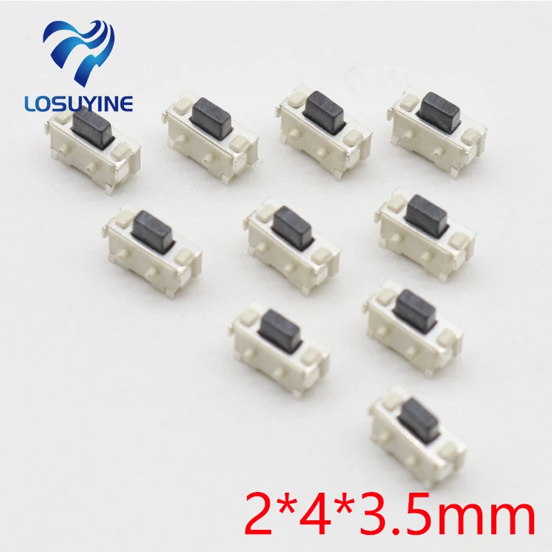 50PCS SMT 2X4X3.5MM Tactile Tact Push Button Micro Switch Momentary