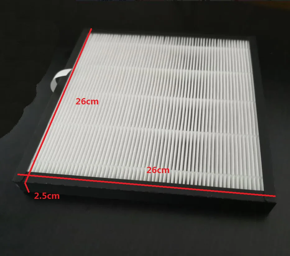 26X26X2.5cm Quality Booked Air Purifier Parts Hepa Filter