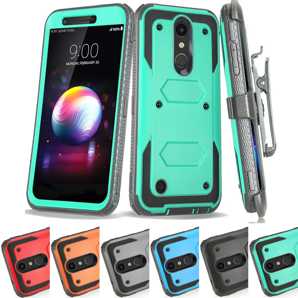 Belt Clip Holster Shockproof Case Stand Cover For LG K10 2018/K30/Premier Pro LTE/K11/Alpha/Phoenix Plus/Xpression Plus/X4 Plus